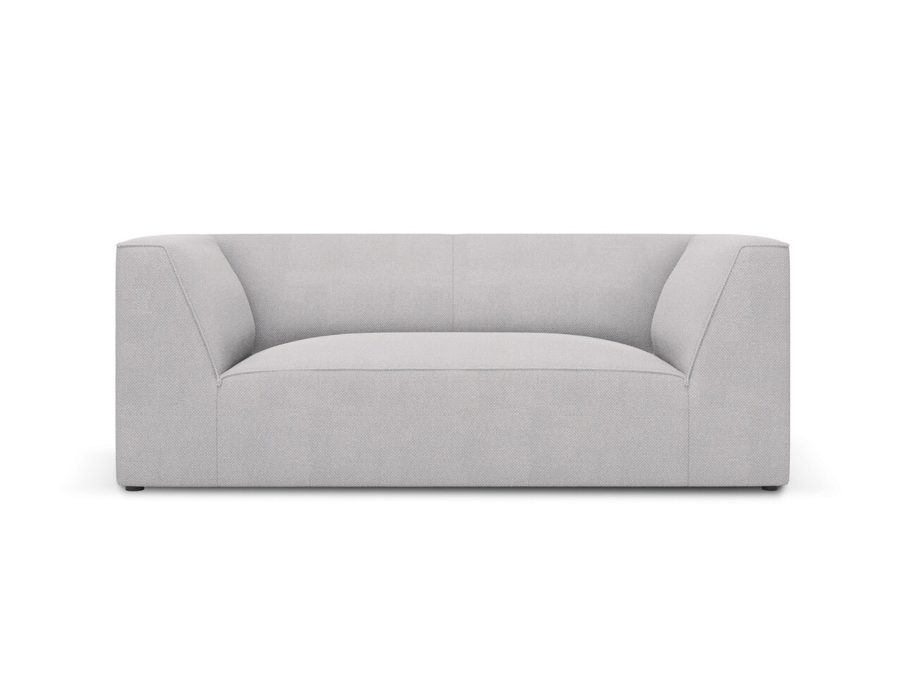 Canapea 2 locuri, Ruby, Micadoni Home, BL, 174x93x69 cm, poliester, gri deschis - imagine 7